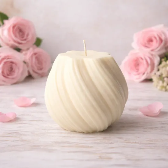 Spirala – świeca sojowa dekoracyjna wolnostojąca handmade